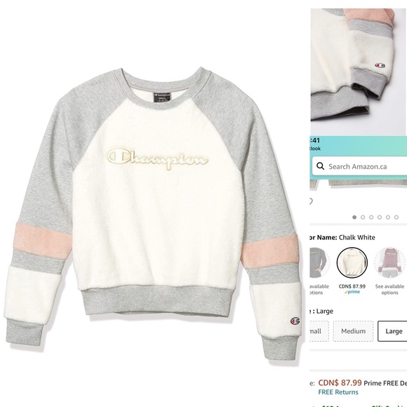 Sorry SOLD 😉 Luxury Champion Fuzzy Sweater - Picture 2 of 4